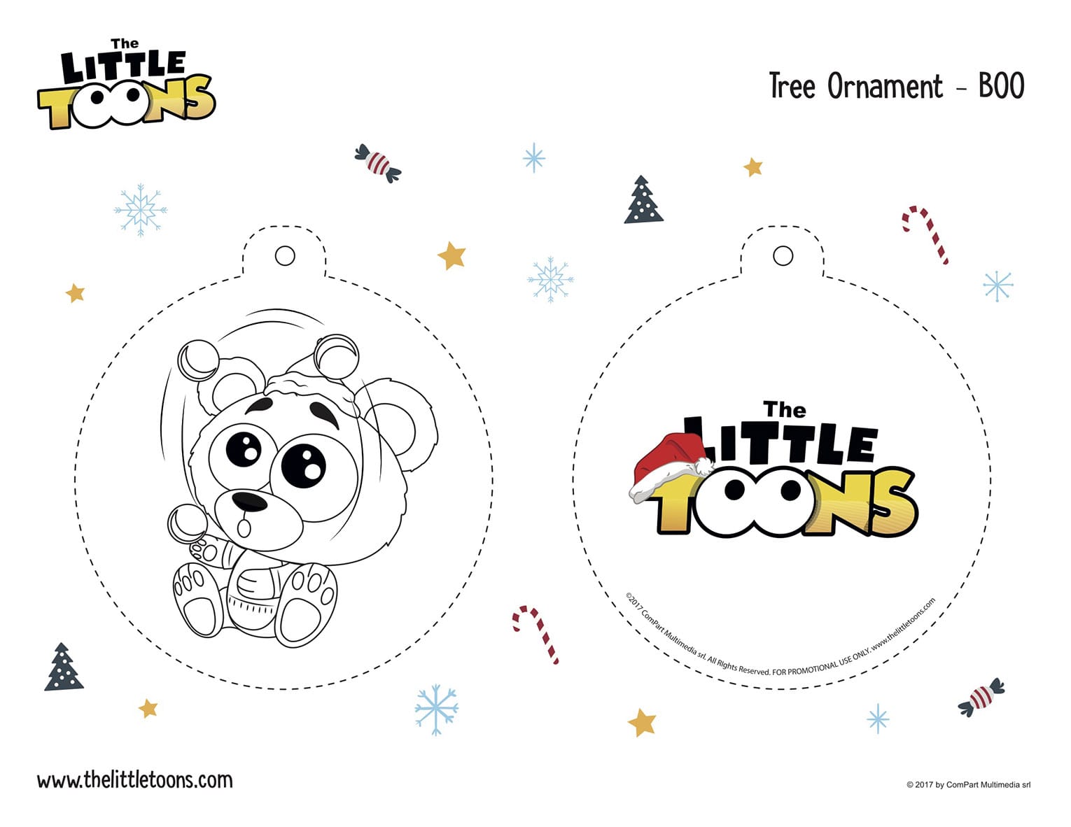 Ornament Boo Black and White