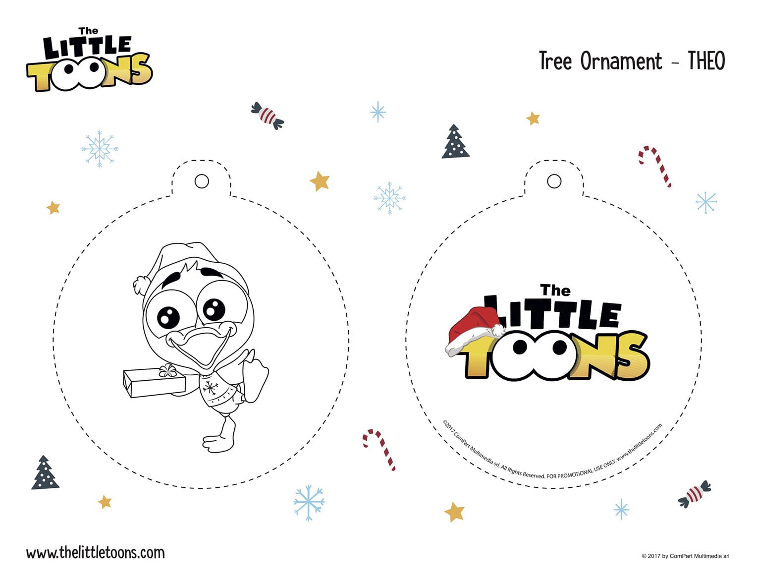 Ornament Theo Black and White